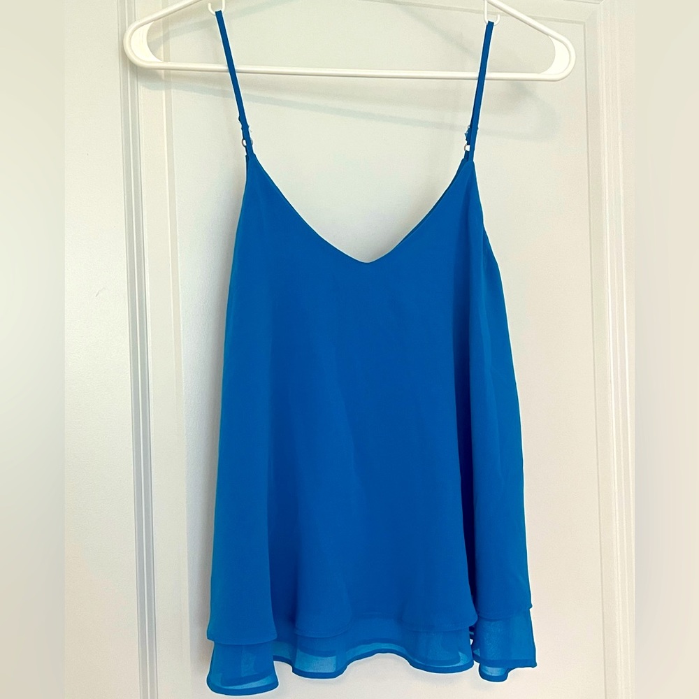 Bright blue tank top in small size